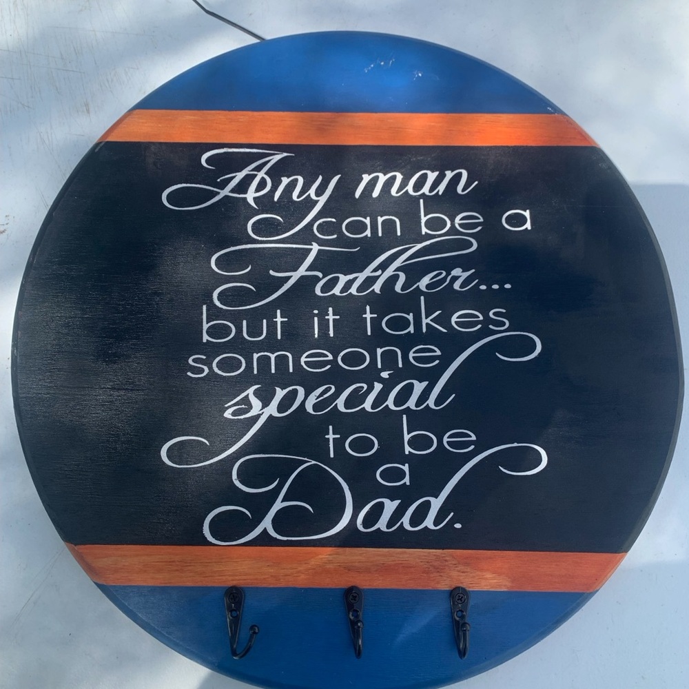 Inspirational Wall Decor with Hooks - Blue and Orange